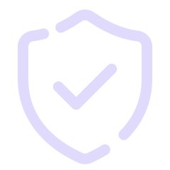 Cartoon badge with checkmark